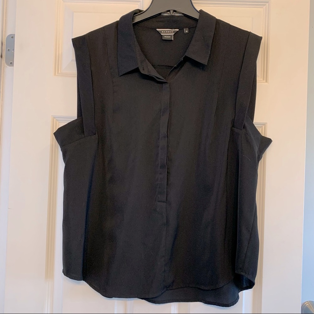 New Sleeveless collared blouse Basque woman 18 office casual
